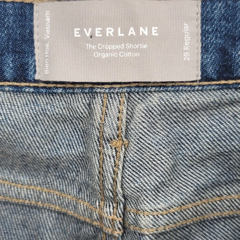 Everlane Womens Jeans‎ 29R Cropped Shortie Organic Cotton Blue High Rise EUC